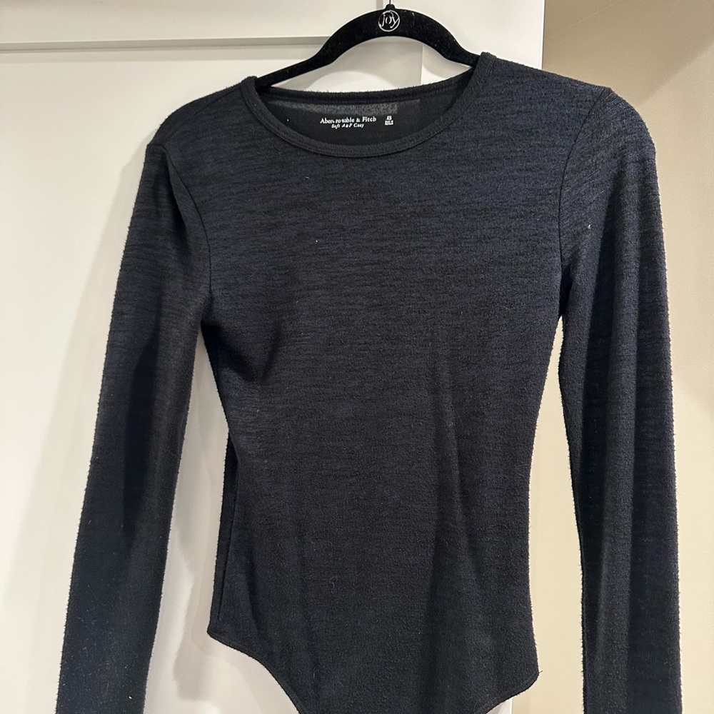 Black Sweater Bodysuit Women's